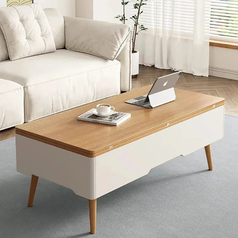 Mesa de centro sencilla, muebles plegables creativos multifuncionales de elevación moderna de lujo para el hogar