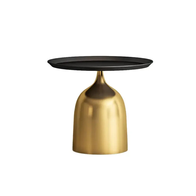 Mesa auxiliar pequeña de hierro forjado, mesa de centro redonda, muebles de sala de estar