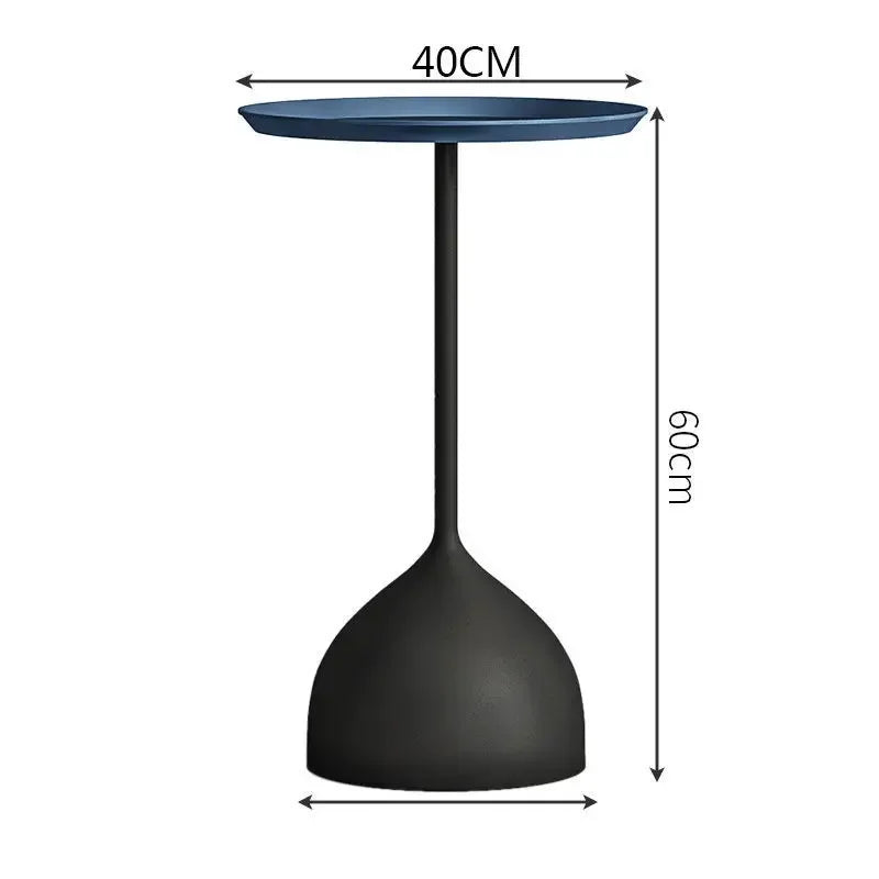 Mesa auxiliar pequeña de hierro forjado, mesa de centro redonda, muebles de sala de estar