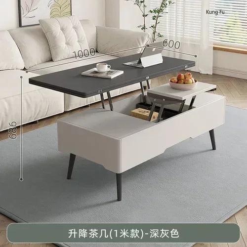 Mesa de centro sencilla, muebles plegables creativos multifuncionales de elevación moderna de lujo para el hogar