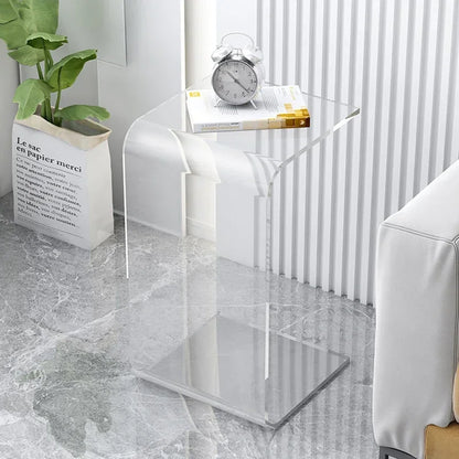 Mesas de centro acrílicas, sofá, mesa auxiliar pequeña, mesitas de noche modernas para dormitorio, escritorio de té Piaochuang, escritorios de almacenamiento, muebles nórdicos