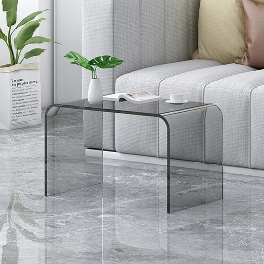 Mesas de centro acrílicas, sofá, mesa auxiliar pequeña, mesitas de noche modernas para dormitorio, escritorio de té Piaochuang, escritorios de almacenamiento, muebles nórdicos