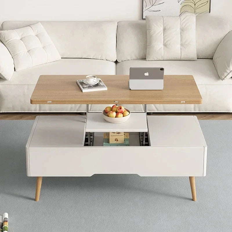 Mesa de centro sencilla, muebles plegables creativos multifuncionales de elevación moderna de lujo para el hogar