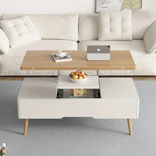 Mesa de centro sencilla, muebles plegables creativos multifuncionales de elevación moderna de lujo para el hogar