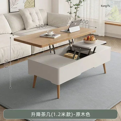Mesa de centro sencilla, muebles plegables creativos multifuncionales de elevación moderna de lujo para el hogar