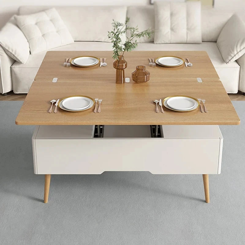 Mesa de centro sencilla, muebles plegables creativos multifuncionales de elevación moderna de lujo para el hogar