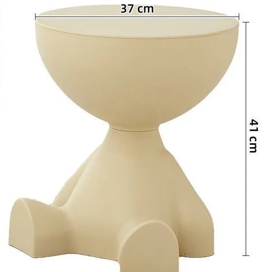 Mesita de noche creativa de 37x41cm, estante lateral para sofá, dormitorio, balcón, Mini mesa de oso móvil, mesa de centro