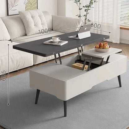 Mesa de centro sencilla, muebles plegables creativos multifuncionales de elevación moderna de lujo para el hogar