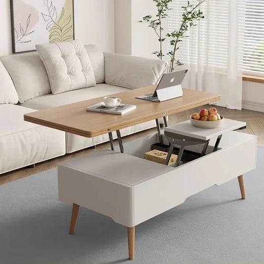 Mesa de centro sencilla, muebles plegables creativos multifuncionales de elevación moderna de lujo para el hogar